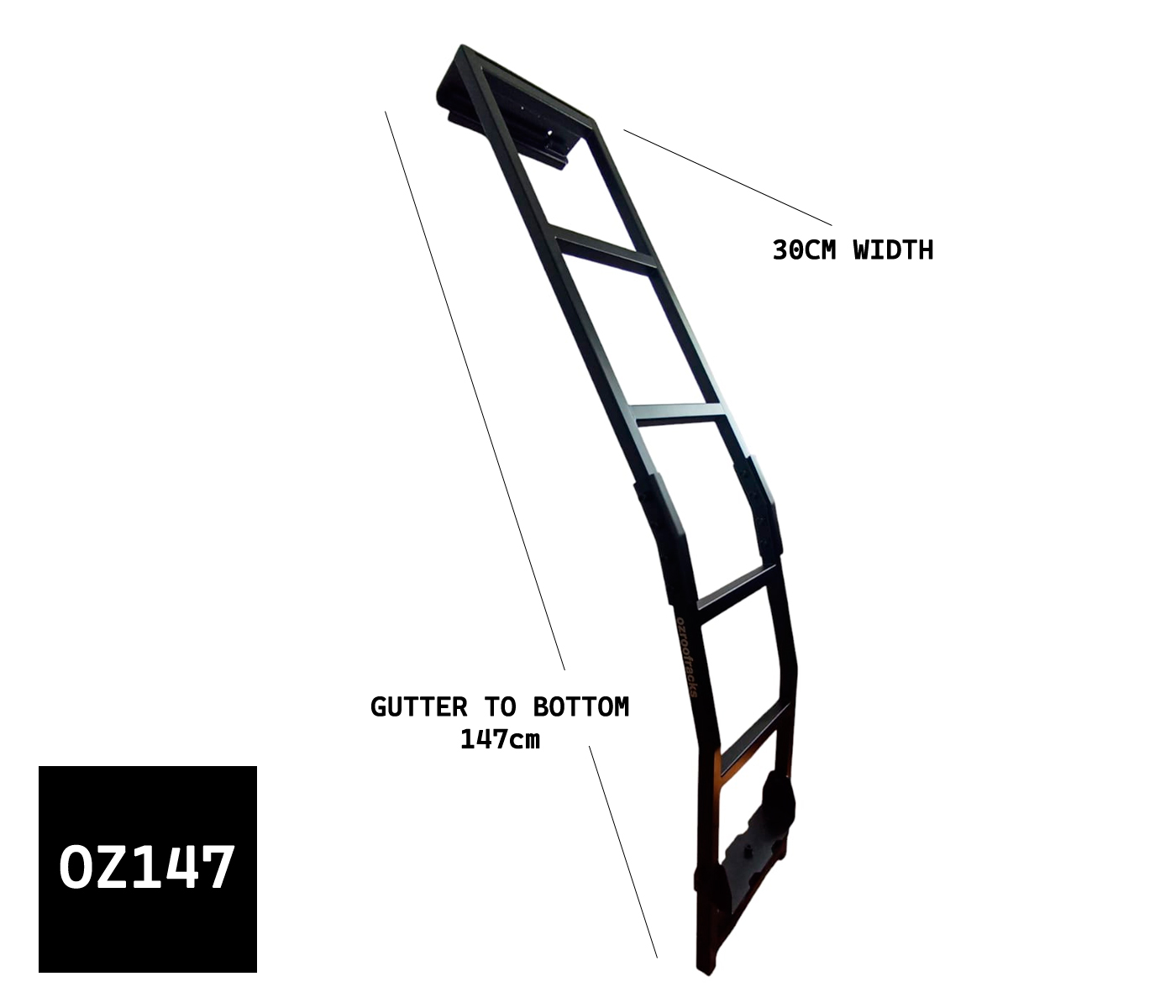 2x OZ147 Stainless Steel Gutter Ladder 147CM