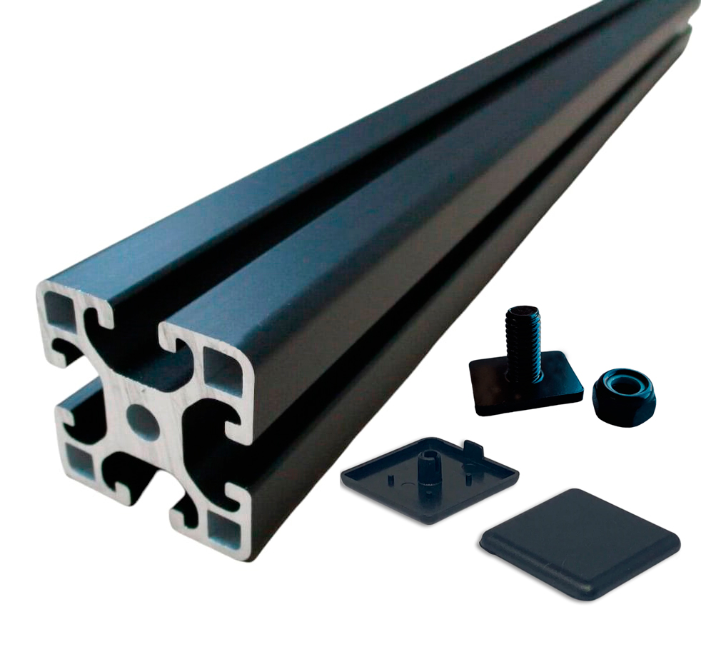 10x OZ4040 Black Anodized 6063-T5 Aluminium Extrusion T-Slot Profile
