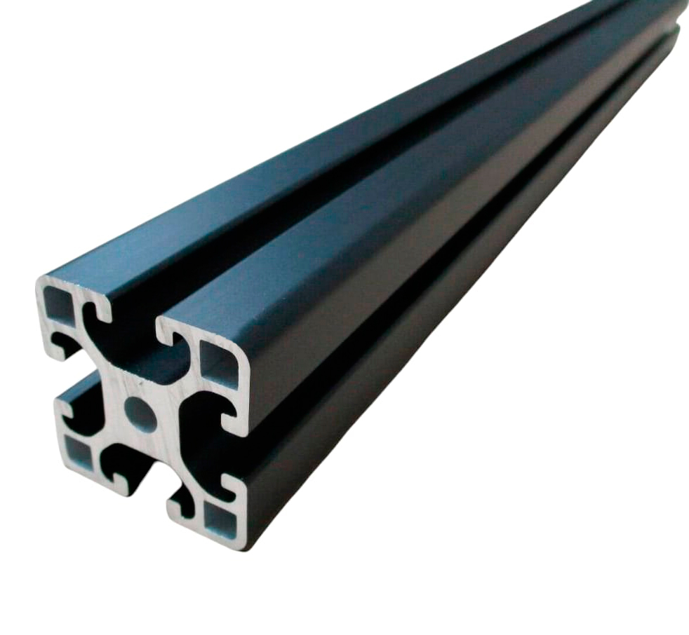 6x OZ4040 Black Anodized 6063-T5 Aluminium Extrusion T-Slot Profile